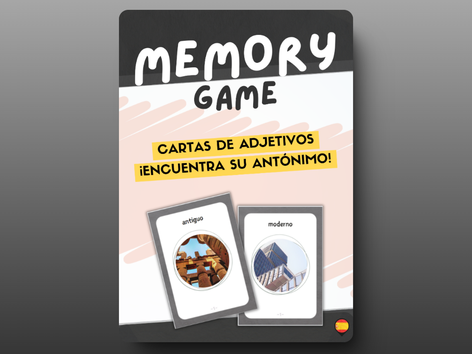 Memory game - Adjetivos en español